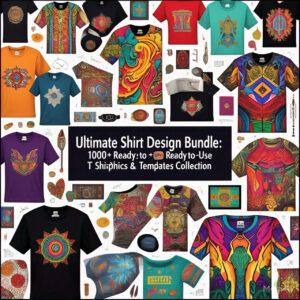 👕 Ultimate Shirt Design Bundle: 1000+ Ready-to-Use T-Shirt Graphics & Templates